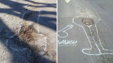 Rozčilují vás díry na silnicích? Namalujte si na ně penisy! Rozčilují vás díry na silnicích? Namalujte si na ně penisy!