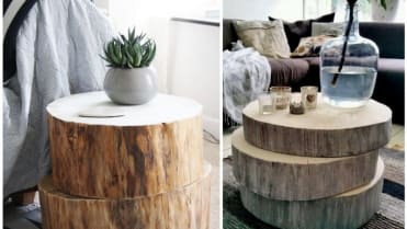 Pěkný dřevěný špalek modernímu interiéru sluší Pěkný dřevěný špalek modernímu interiéru sluší