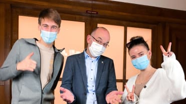 Anna Šulc, Jakub Gulab a Jan Blatný. Anna Šulc, Jakub Gulab a Jan Blatný.
