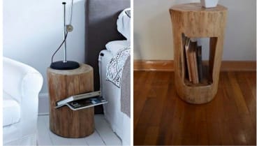 Pěkný dřevěný špalek modernímu interiéru sluší Pěkný dřevěný špalek modernímu interiéru sluší
