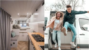 Sarah a Cédric proměnili dodávku v pohodlné bydlení Sarah a Cédric proměnili dodávku v pohodlné bydlení