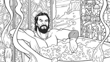 Jason Momoa relaxující ve vaně. Jason Momoa relaxující ve vaně.