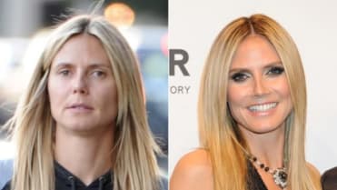 Topmodelka Heidi Klum nenalíčená a nalíčená Topmodelka Heidi Klum nenalíčená a nalíčená