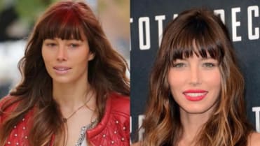 Herečka Jessica Biel nenalíčená a nalíčená Herečka Jessica Biel nenalíčená a nalíčená