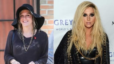 Zpěvačka Kesha nenalíčená a nalíčená Zpěvačka Kesha nenalíčená a nalíčená