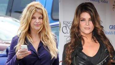 Herečka Kirstie Alley nenalíčená a nalíčená Herečka Kirstie Alley nenalíčená a nalíčená