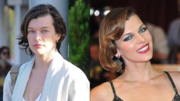 Topmodelka a herečka Milla Jovovich nenalíčená a nalíčená Topmodelka a herečka Milla Jovovich nenalíčená a nalíčená