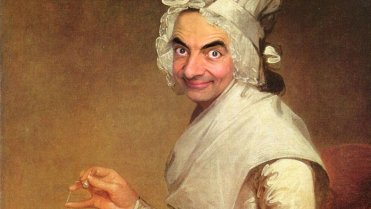 Mr. Bean digitálně zapracovaný do historických portrétů... Původně “Mrs. Richard Yates” od Gilberta Stuarta Mr. Bean digitálně zapracovaný do historických portrétů... Původně “Mrs. Richard Yates” od Gilberta Stuarta