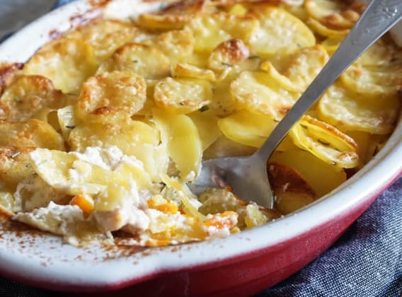 Šlehačkové brambory s dýní a kuřetem Šlehačkové brambory s dýní a kuřetem