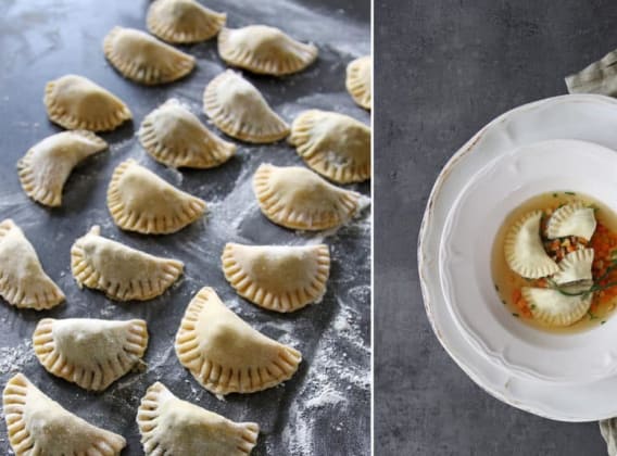 Vývar s maultaschen Vývar s maultaschen