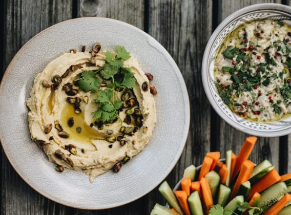 Hummus + Baba Ganuš Hummus + Baba Ganuš