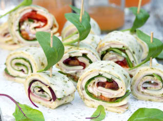 Pěkně nacpané tortillové rolky Pěkně nacpané tortillové rolky