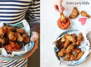 Smažená kuřecí křídla s pikantním chutney Smažená kuřecí křídla s pikantním chutney