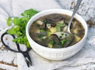 Proslulá houbová polévka tety Růži Proslulá houbová polévka tety Růži