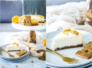 Cheesecake s mandarinkami a karamelovými sušenkami Cheesecake s mandarinkami a karamelovými sušenkami