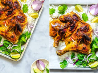 Tandoori kuře s rýží Tandoori kuře s rýží