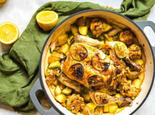 Pečené citronové kuře se svěží nádivkou Pečené citronové kuře se svěží nádivkou