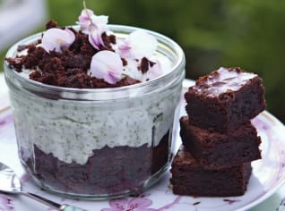 Lesní pěna s brownies Lesní pěna s brownies