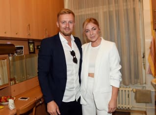 Zpěvačka Markéta Konvičková se snoubence Reném Kubošem Zpěvačka Markéta Konvičková se snoubence Reném Kubošem