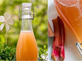 Domácí rebarborový sirup Domácí rebarborový sirup