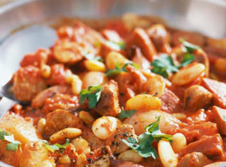 Cassoulet s klobáskami Cassoulet s klobáskami