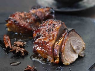 Pečená vepřová krkovice char siu Pečená vepřová krkovice char siu