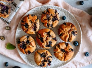 Vláčné borůvkové muffiny Vláčné borůvkové muffiny
