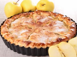 Jablečný koláč z haluškového těsta Jablečný koláč z haluškového těsta