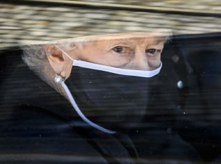 Alžběta II. na pohřbu prince Philipa Alžběta II. na pohřbu prince Philipa