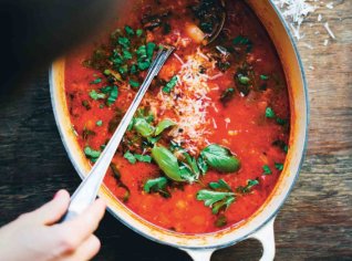 Minestrone s rýží na zahřátí Minestrone s rýží na zahřátí