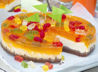 Želé cheesecake s gumídky a/nebo kytičkami Želé cheesecake s gumídky a/nebo kytičkami
