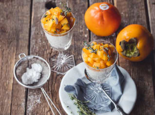 Kaki panna cotta Kaki panna cotta