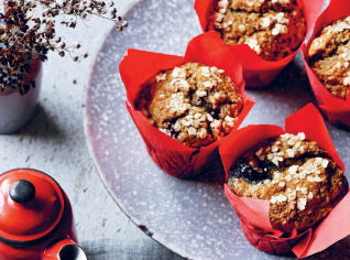 Borůvkové muffiny ze špaldové mouky Borůvkové muffiny ze špaldové mouky