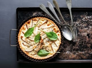 Sýrový quiche s hruškami Sýrový quiche s hruškami
