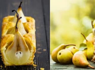 Kořeněný chlebíček se zapečenou hruškou Kořeněný chlebíček se zapečenou hruškou