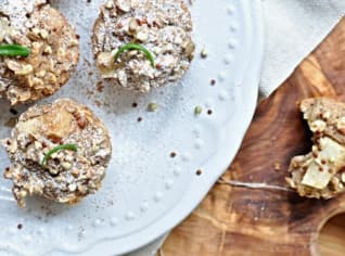 Muffiny z ovesných vloček a hrušky Muffiny z ovesných vloček a hrušky