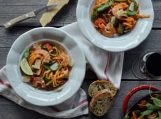 Linguine s krevetami Linguine s krevetami