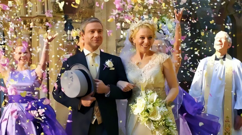 Záběry z filmu Sherlock: Znamení tří Záběry z filmu Sherlock: Znamení tří