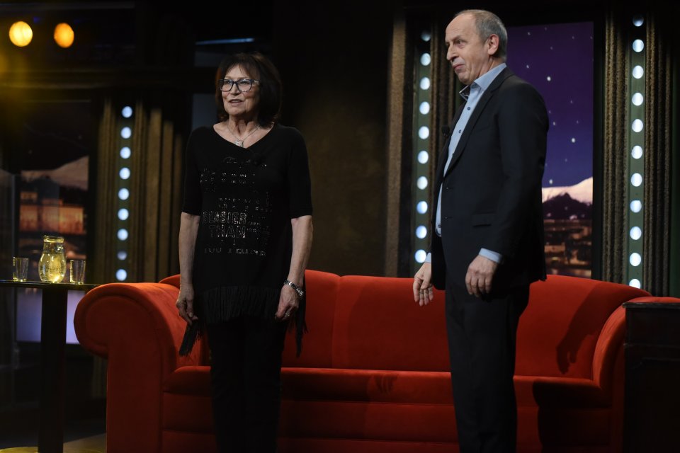 Marta Kubišová u Jana Krause v Show. Marta Kubišová u Jana Krause v Show.