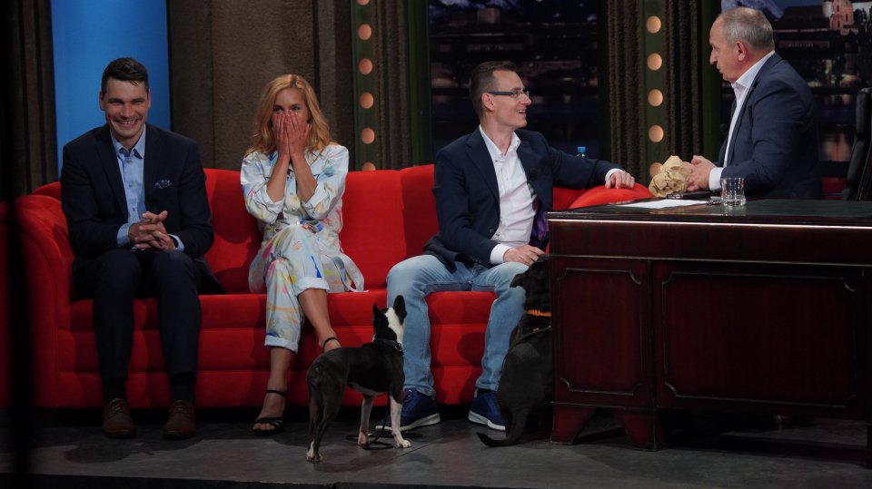 Daniel Stach, Hana Vagnerová a Robert Zlocha u Jana Krause Daniel Stach, Hana Vagnerová a Robert Zlocha u Jana Krause
