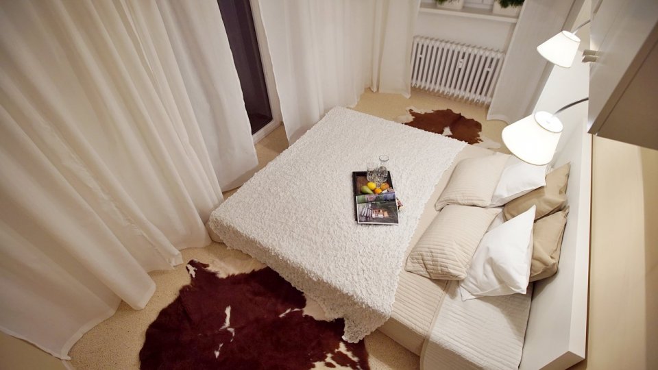 Ložnice je sice malá, ale postele se vešly bez problémů Ložnice je sice malá, ale postele se vešly bez problémů