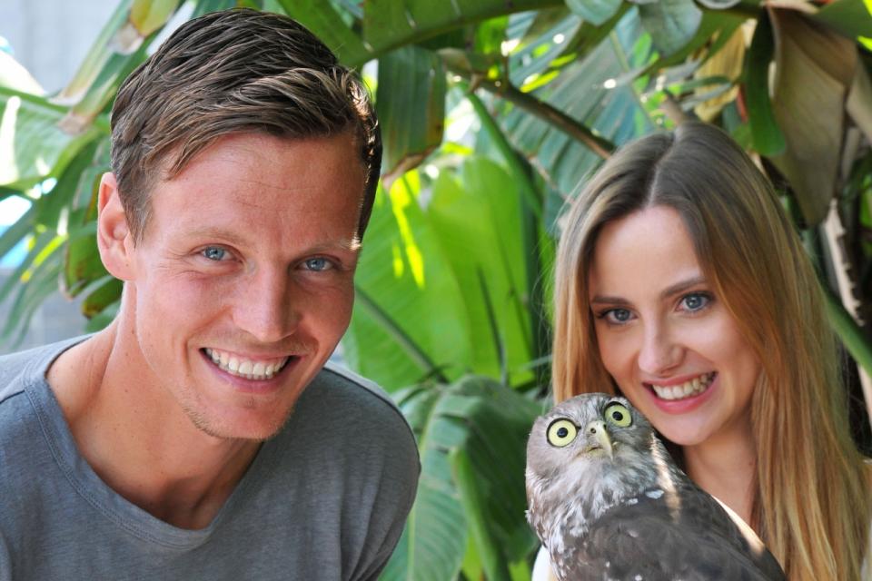 Tomáš Berdych s Ester v melbournské zoo Tomáš Berdych s Ester v melbournské zoo