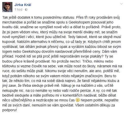 Youtuber musel přijít s dalším vyjádřením. Youtuber musel přijít s dalším vyjádřením.