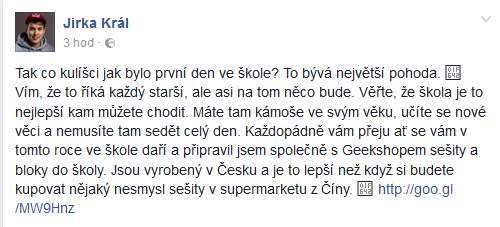 Fanouškům je představil první školní den. Fanouškům je představil první školní den.