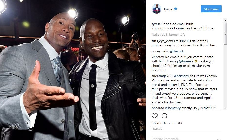 Tyrese si nepřeje, aby se měnilo datum premiéry jeho jediného pořádného filmu Tyrese si nepřeje, aby se měnilo datum premiéry jeho jediného pořádného filmu