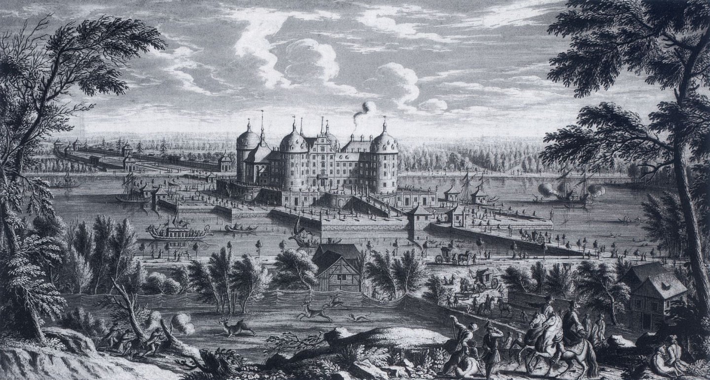 Zámek na rytině z roku 1733 Zámek na rytině z roku 1733