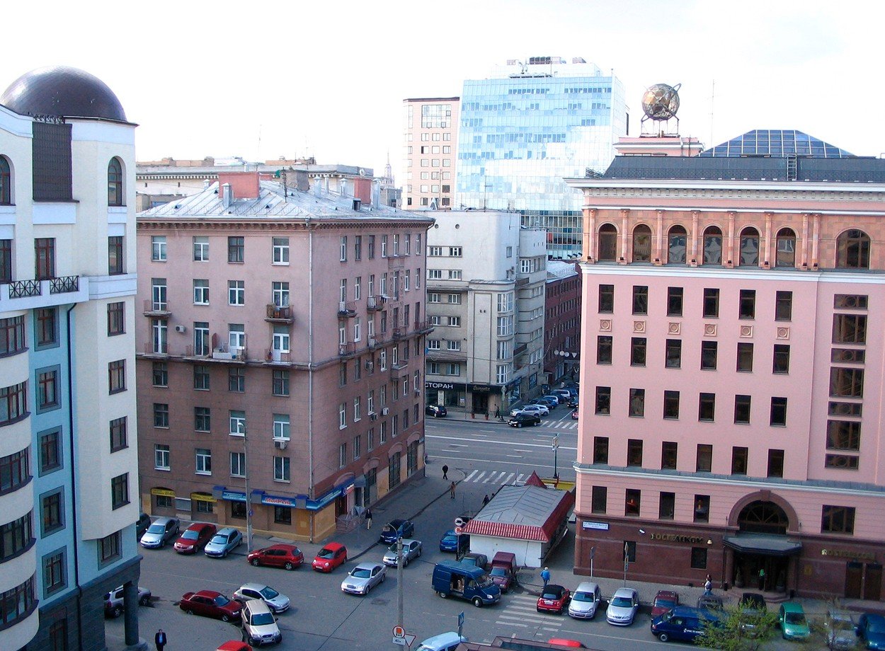 Pohled do Tverské ulice z Českého domu Pohled do Tverské ulice z Českého domu