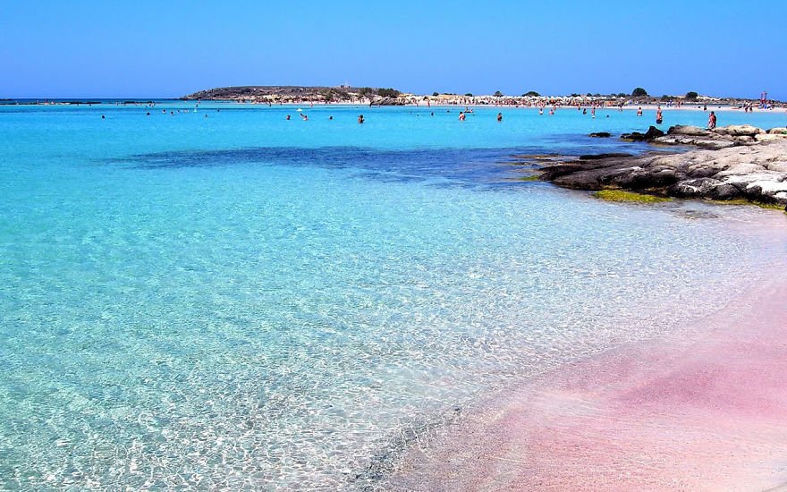 Elafonisi, Pink Sand Beach. Řecko, Kréta Elafonisi, Pink Sand Beach. Řecko, Kréta