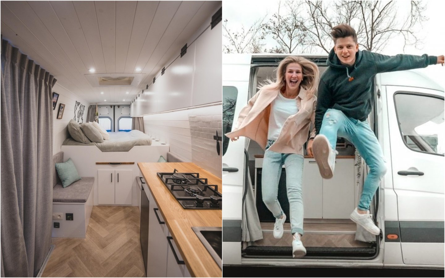 Sarah a Cédric proměnili dodávku v pohodlné bydlení Sarah a Cédric proměnili dodávku v pohodlné bydlení
