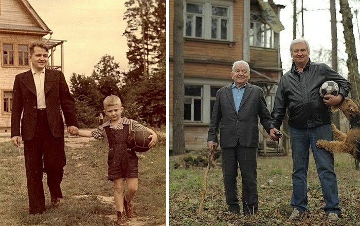 Jak šel čas... Tatínek a syn po letech... Jak šel čas... Tatínek a syn po letech...